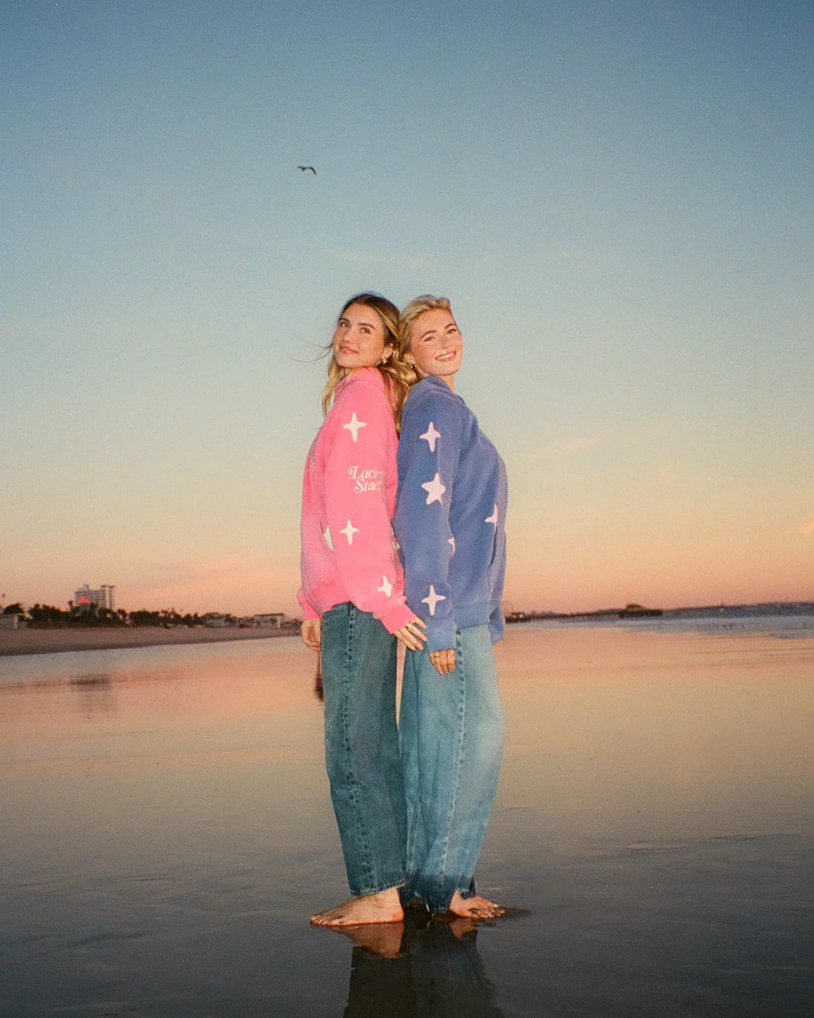 "Lucky Stars" Oversized Lux Hoodie in Vintage Washed Blue - Image 10