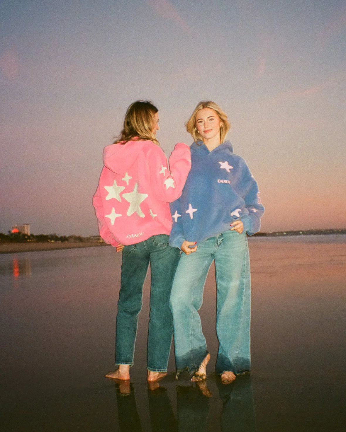 "Lucky Stars" Oversized Lux Hoodie in Vintage Washed Blue - Image 9
