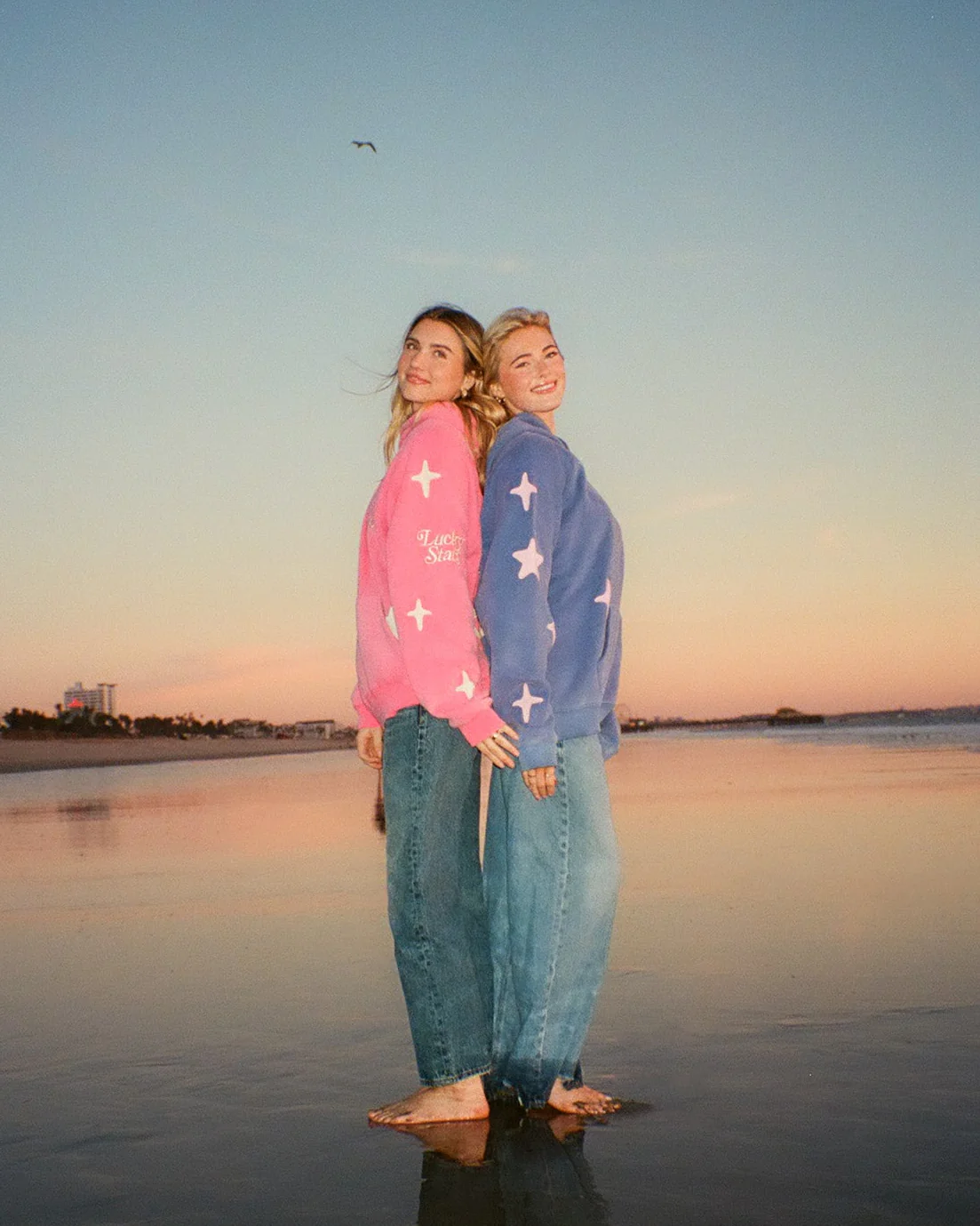 "Lucky Stars" Oversized Lux Hoodie in Vintage Washed Pink - Image 11