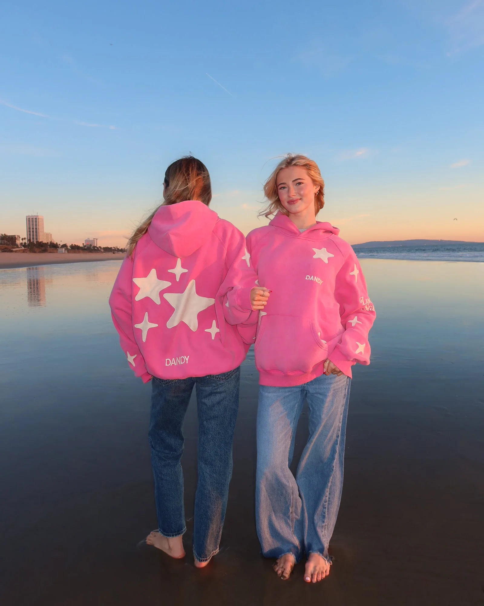 "Lucky Stars" Oversized Lux Hoodie in Vintage Washed Pink - Image 6