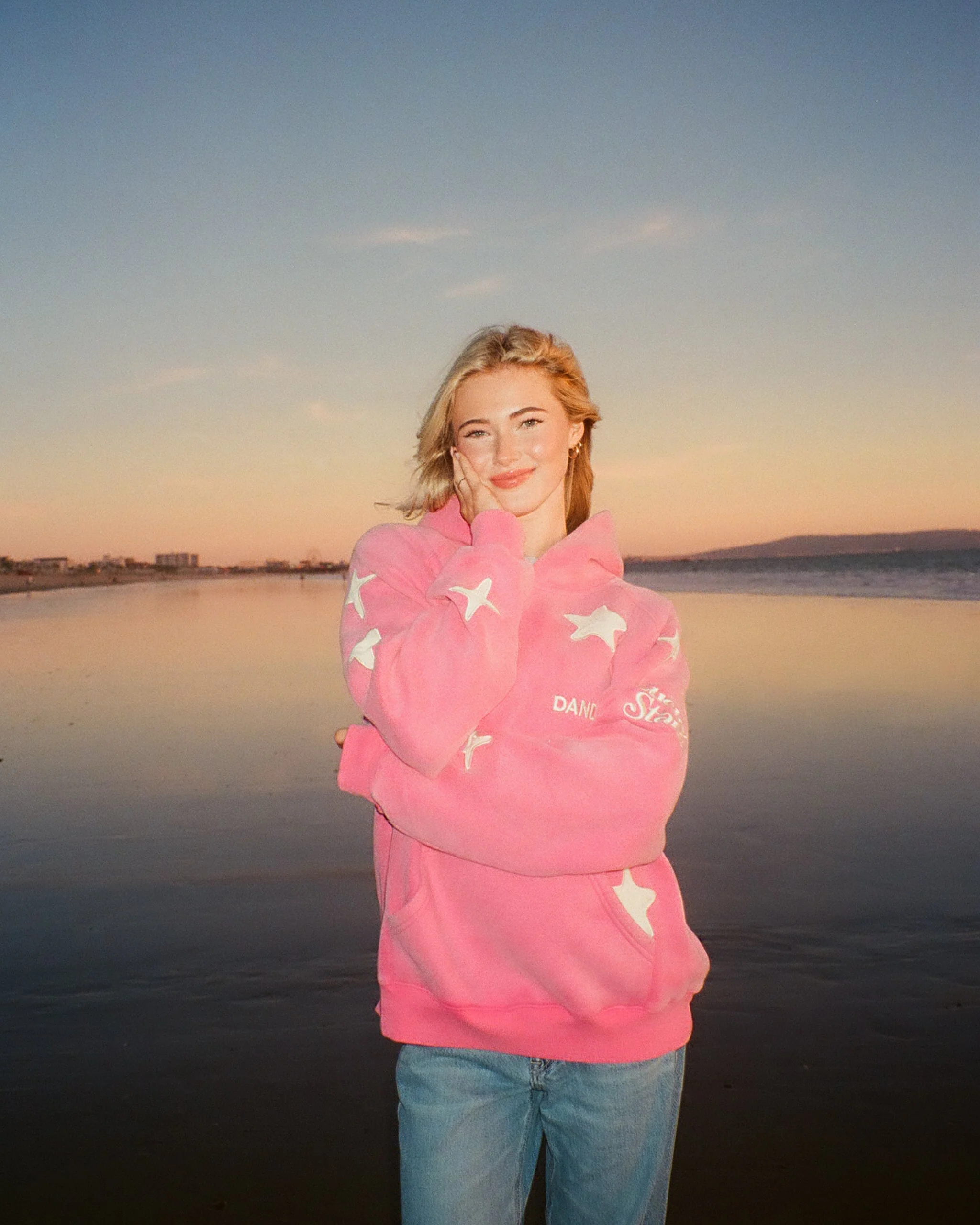 "Lucky Stars" Oversized Lux Hoodie in Vintage Washed Pink - Image 7
