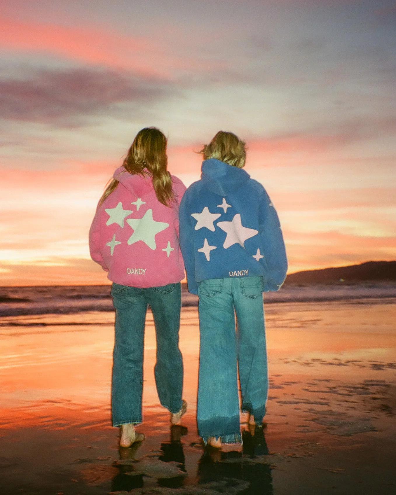 "Lucky Stars" Oversized Lux Hoodie in Vintage Washed Pink - Image 8