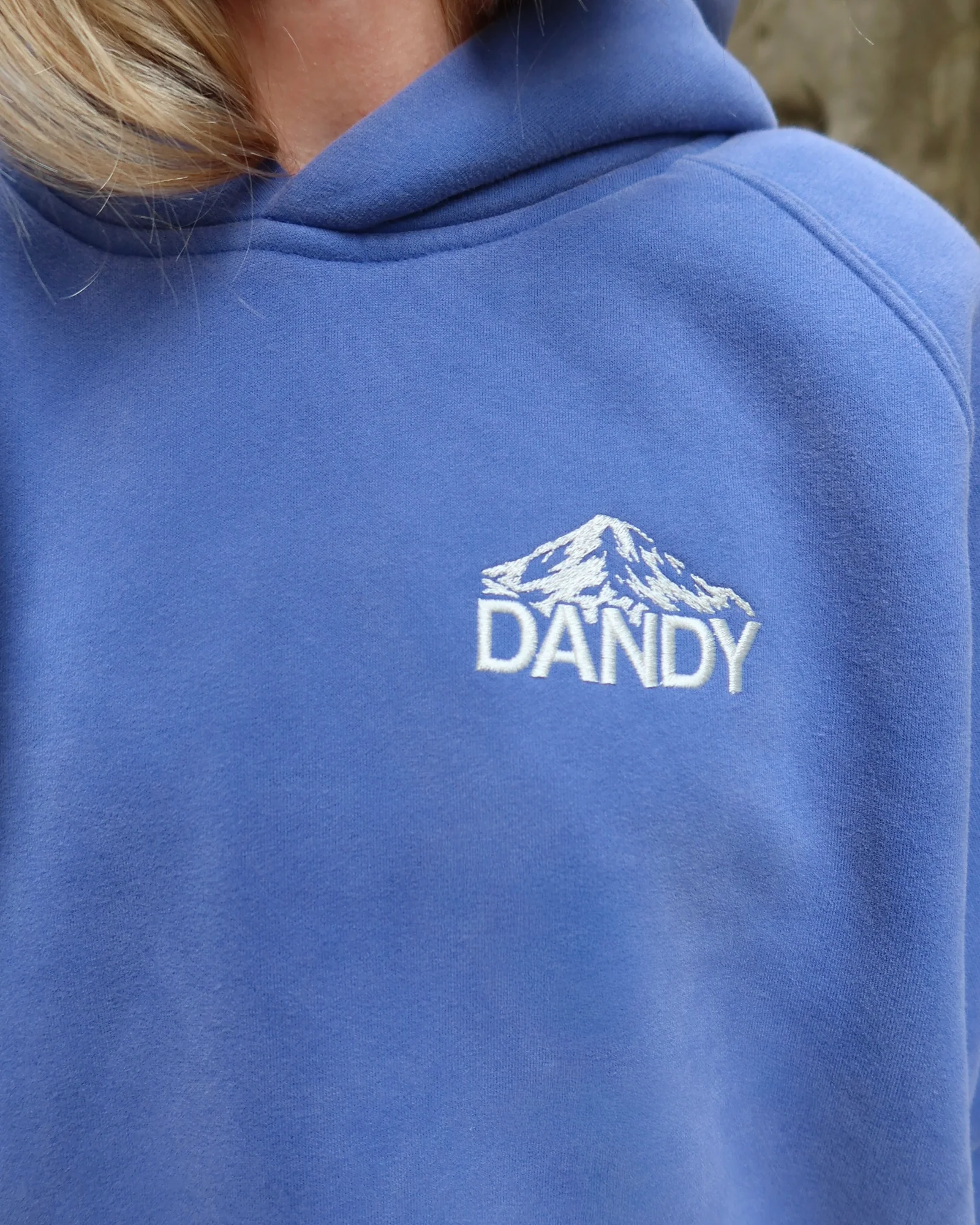 "Mountain" Oversized Lux Hoodie in Vintage Washed Blue - Image 10