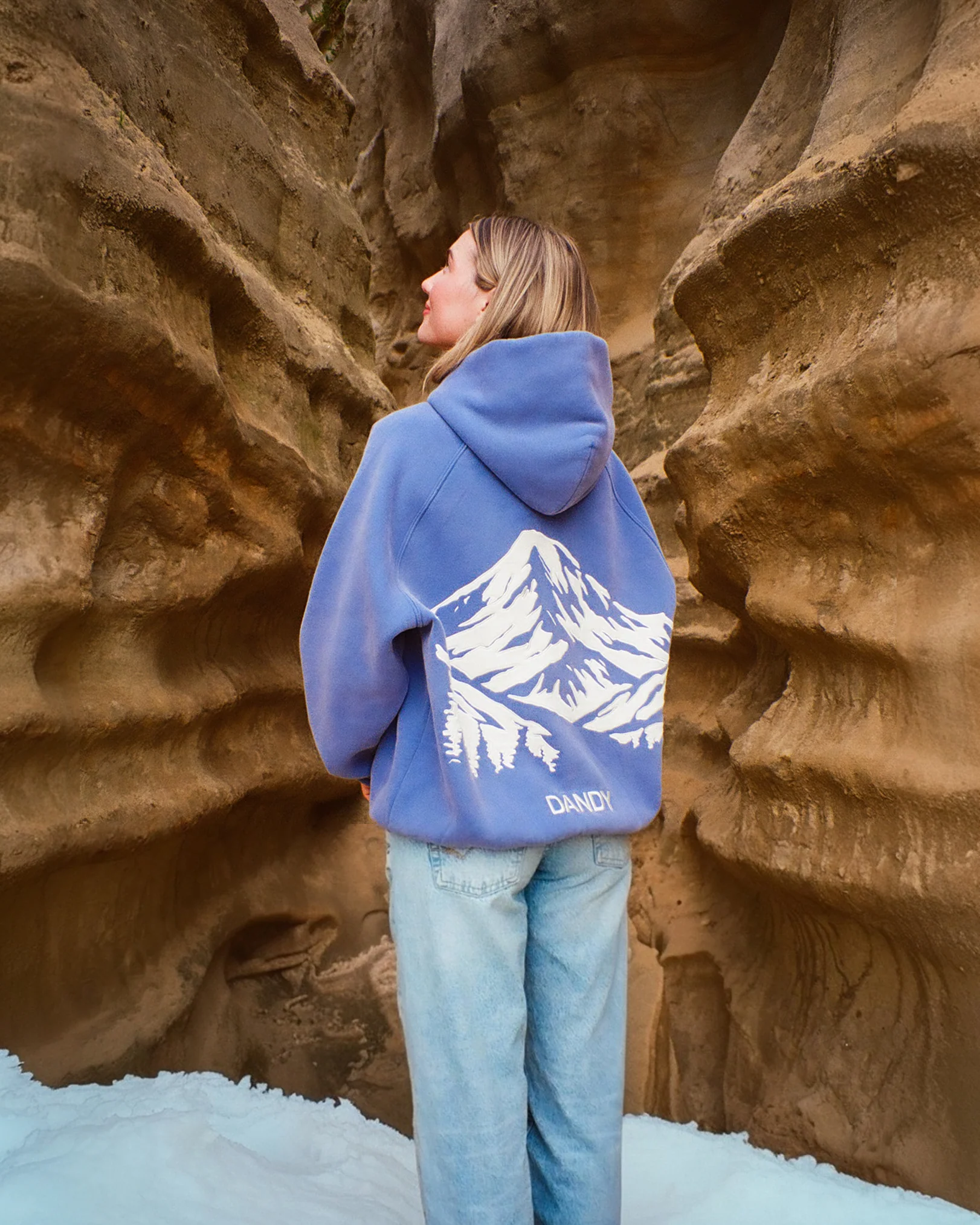"Mountain" Oversized Lux Hoodie in Vintage Washed Blue - Image 6