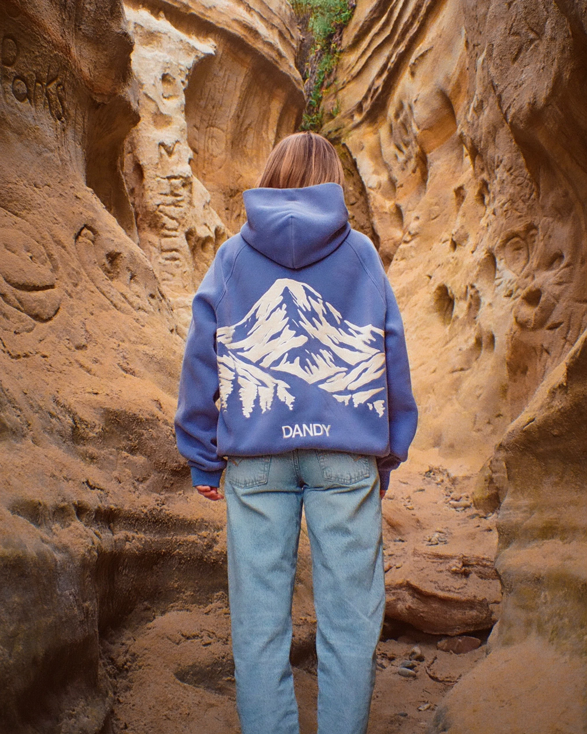"Mountain" Oversized Lux Hoodie in Vintage Washed Blue - Image 8