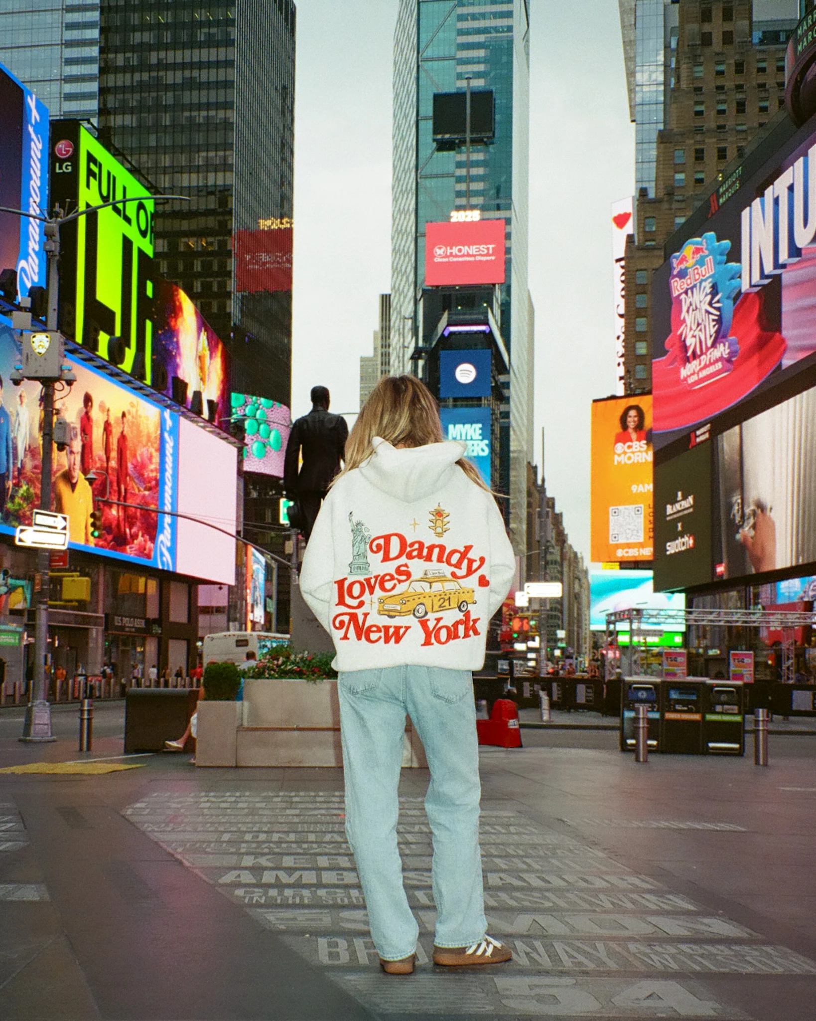 "New York" Oversized Lux Hoodie in Heather Gray - Image 10