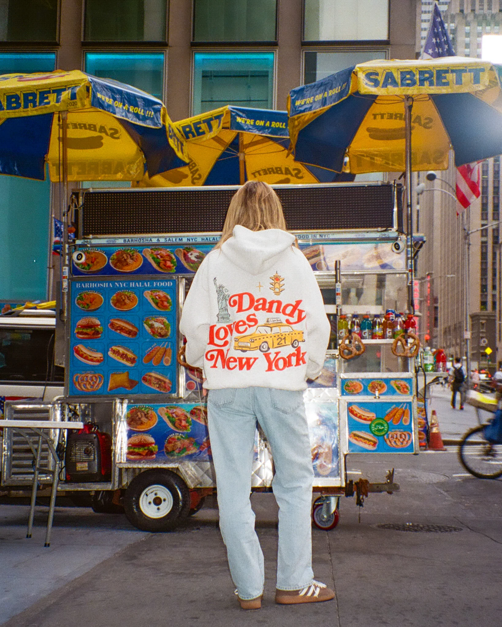 "New York" Oversized Lux Hoodie in Heather Gray - Image 11