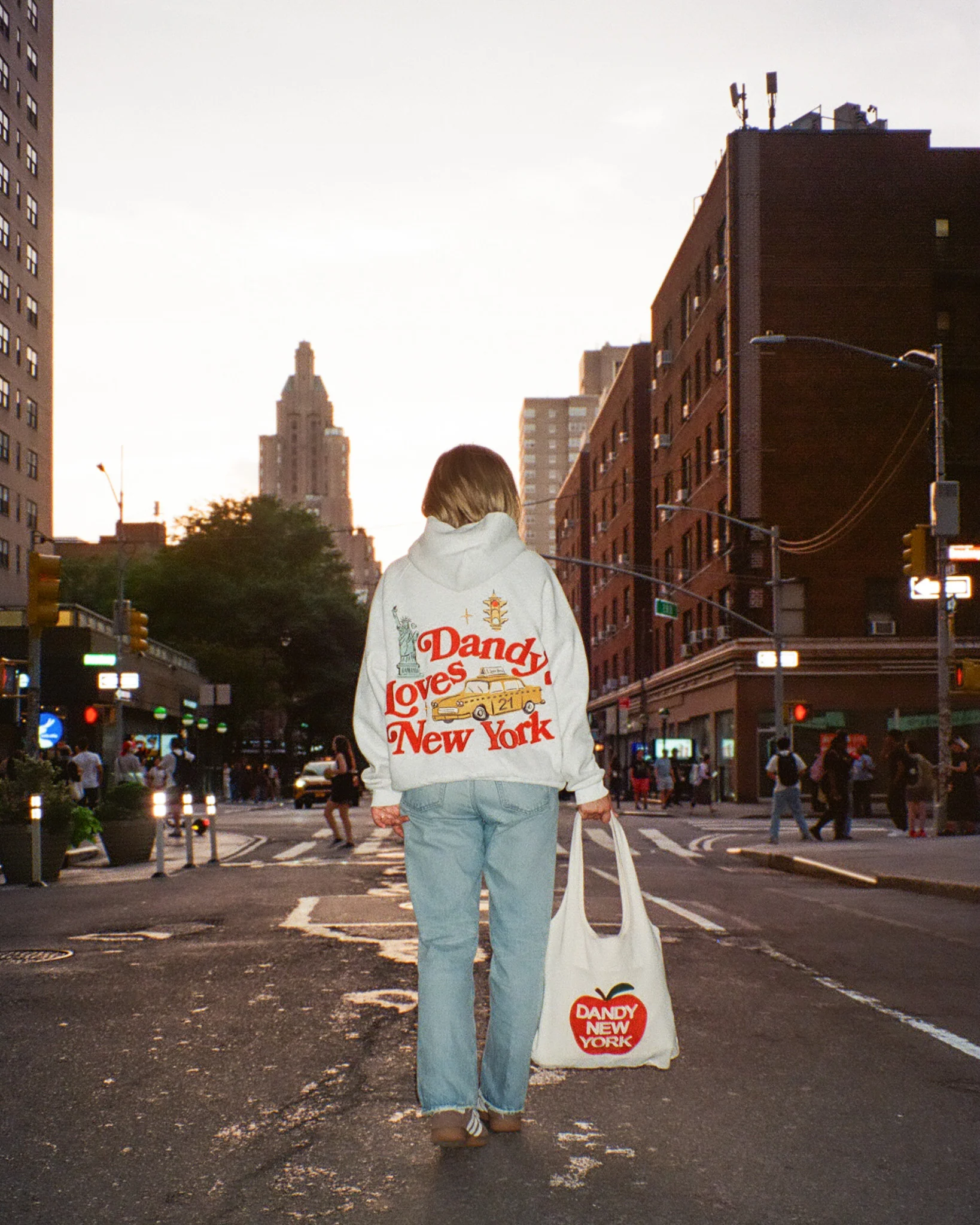 "New York" Oversized Lux Hoodie in Heather Gray - Image 12