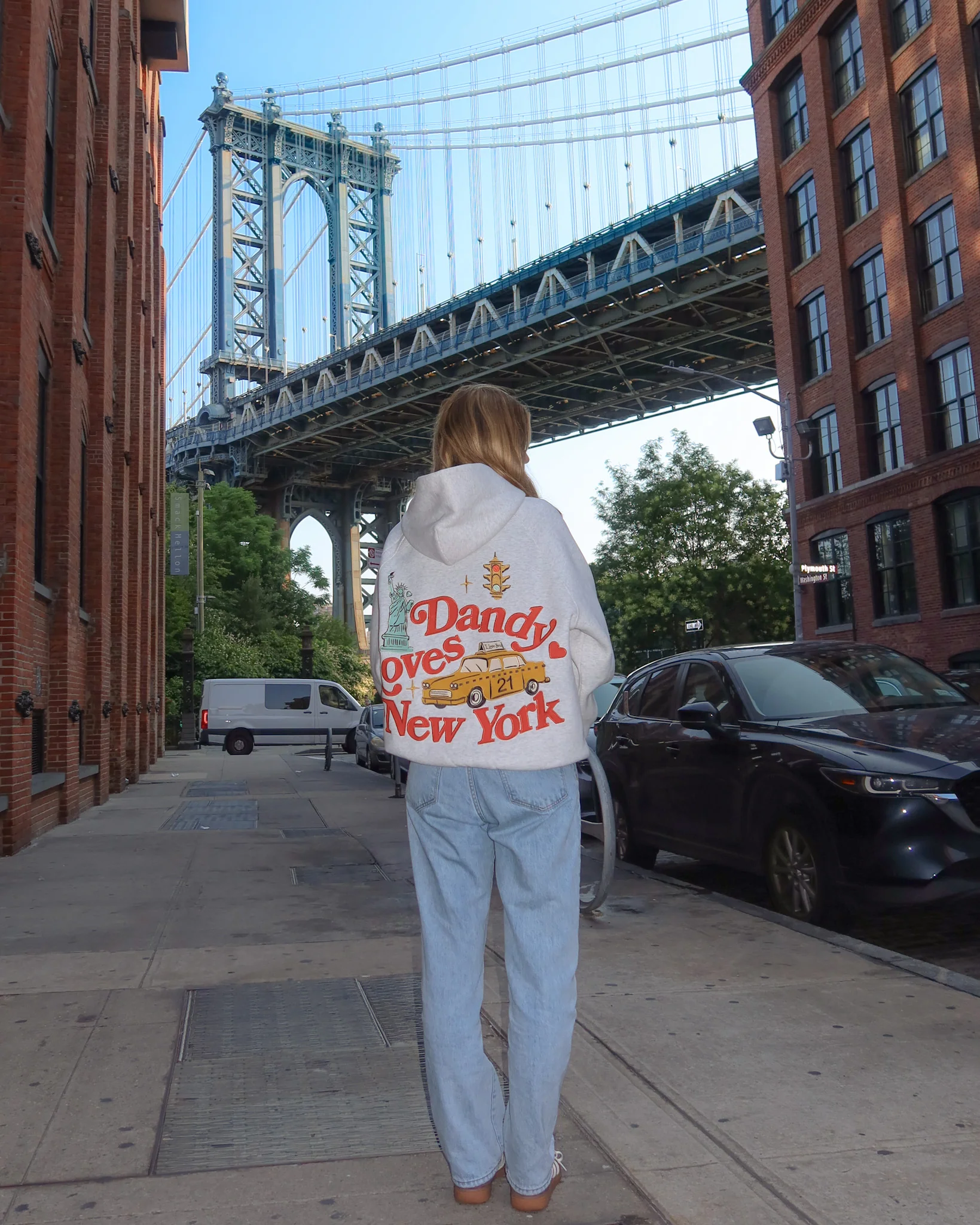 "New York" Oversized Lux Hoodie in Heather Gray - Image 13