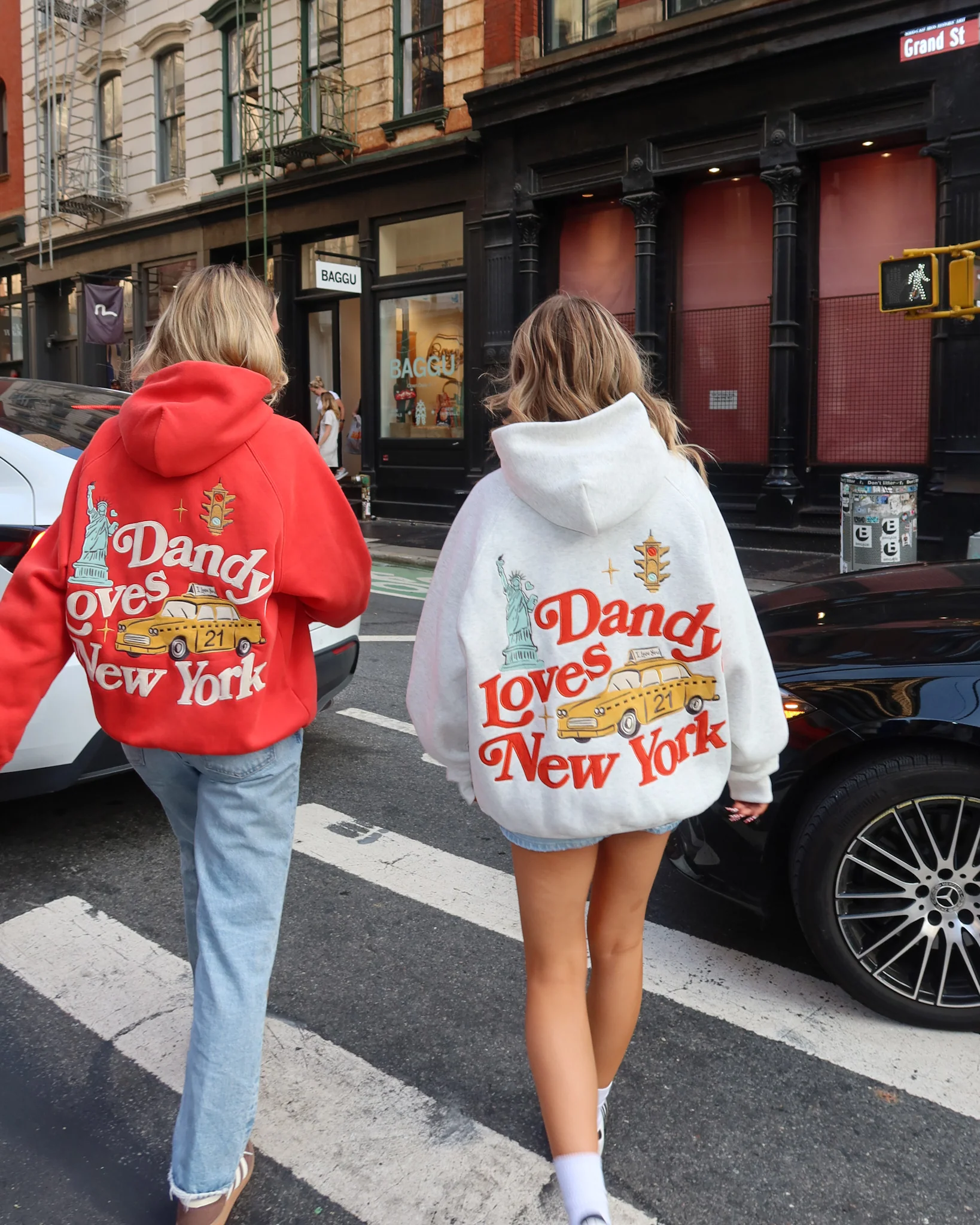 "New York" Oversized Lux Hoodie in Heather Gray - Image 6
