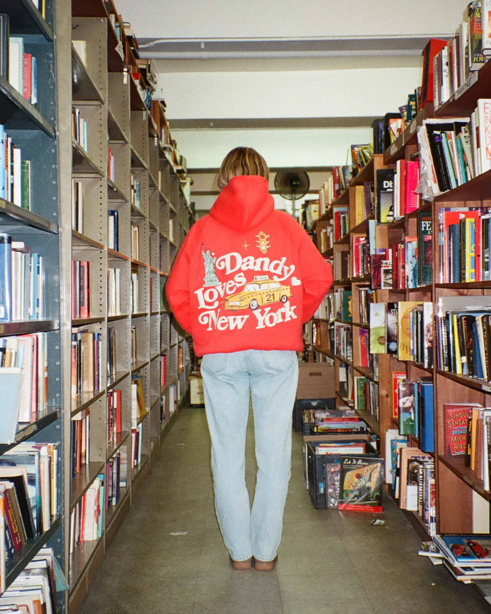 "New York" Oversized Lux Hoodie in Red - Image 12