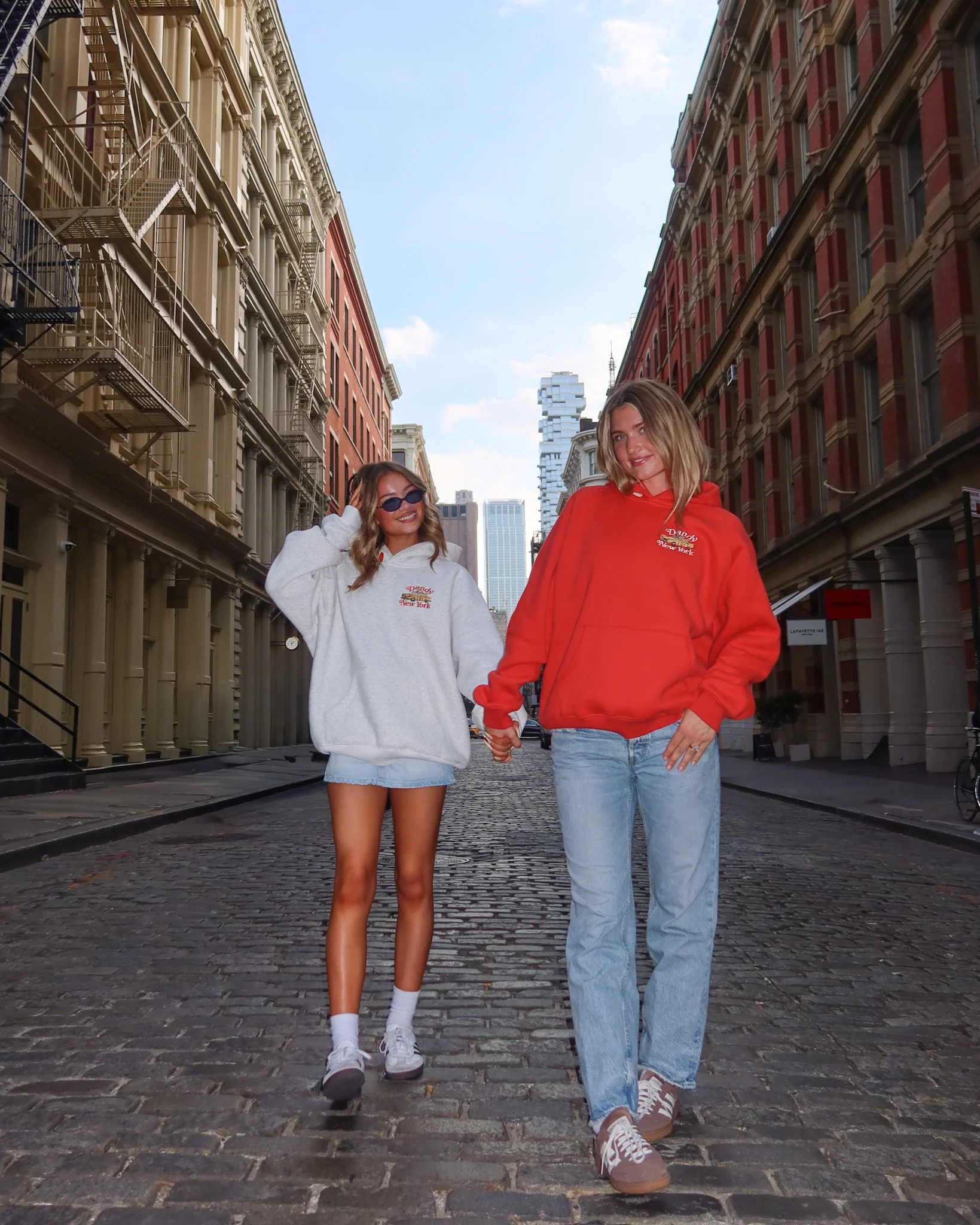 "New York" Oversized Lux Hoodie in Red - Image 13