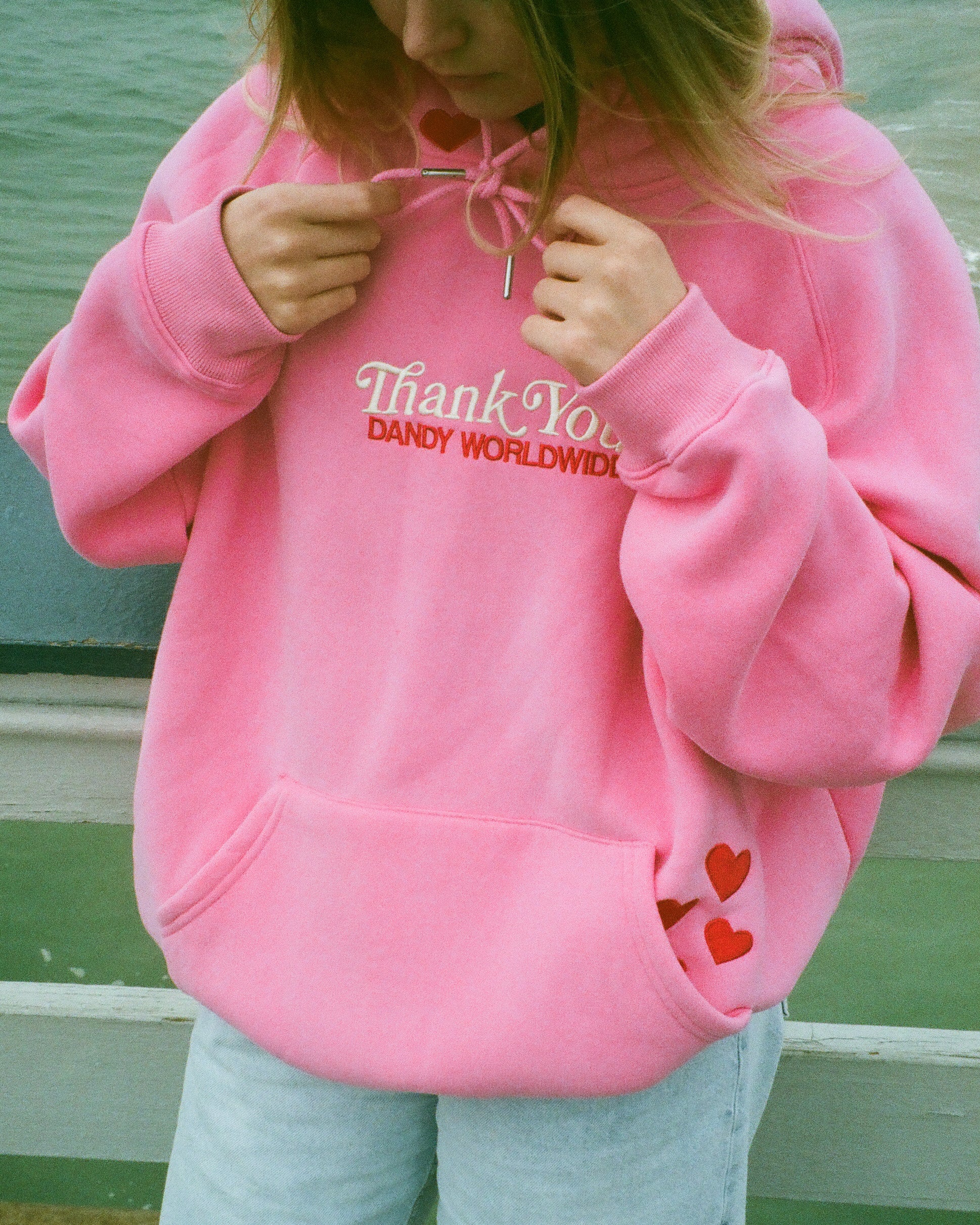 "Quality Time" Oversized Lux Hoodie in Pink - Image 5