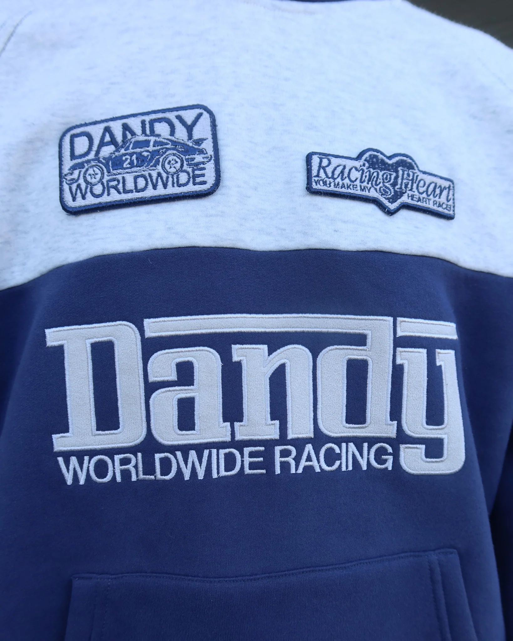 "Racing Heart" Oversized Lux Hoodie in Blue - Image 11