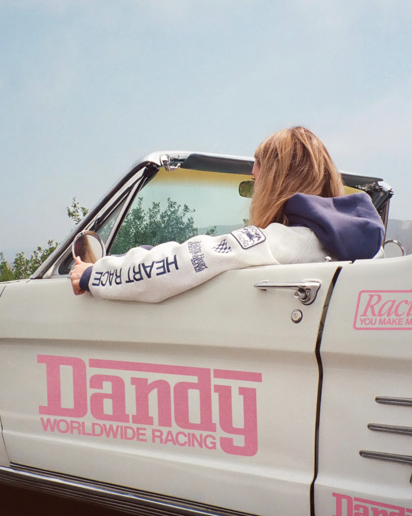 "Racing Heart" Oversized Lux Hoodie in Blue - Image 8
