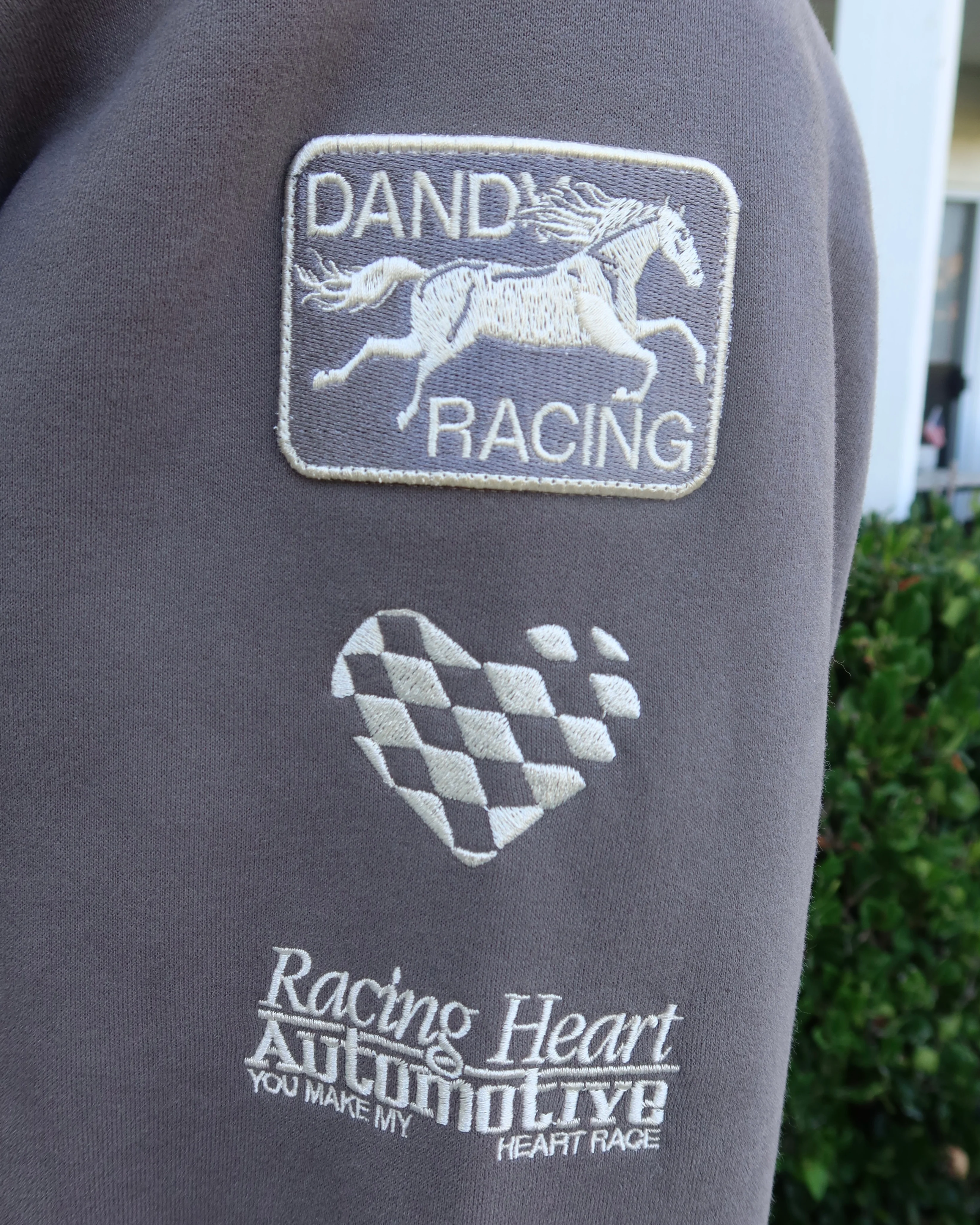 "Racing Heart" Oversized Lux Hoodie in Dark Gray - Image 11