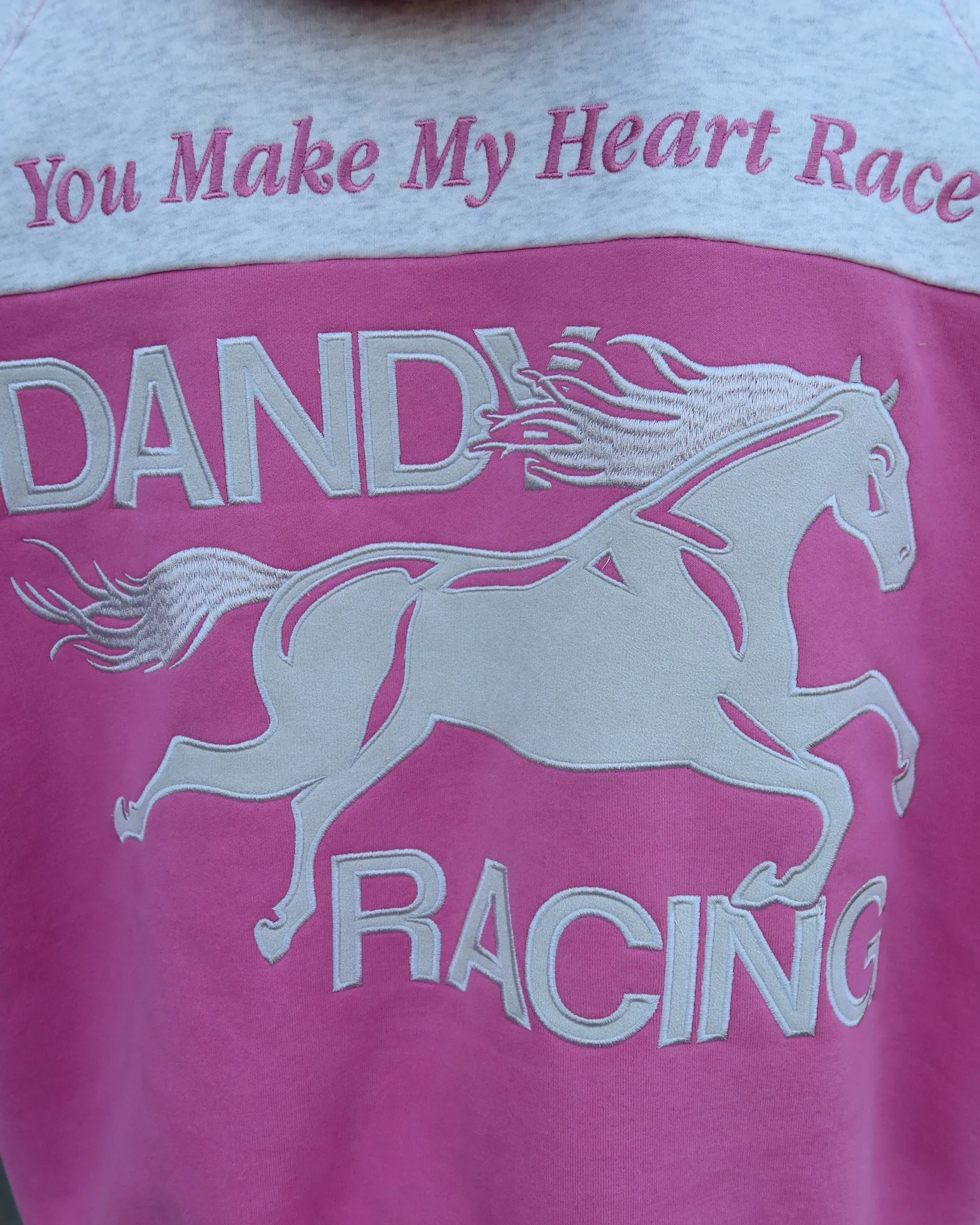 "Racing Heart" Oversized Lux Hoodie in Pink - Image 11