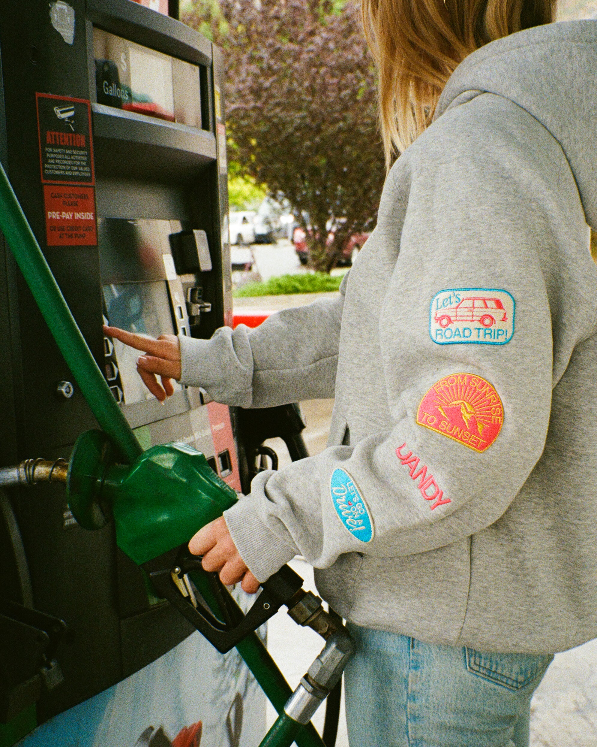 "Road Trip!" Oversized Lux Hoodie in Dark Heather - Image 27