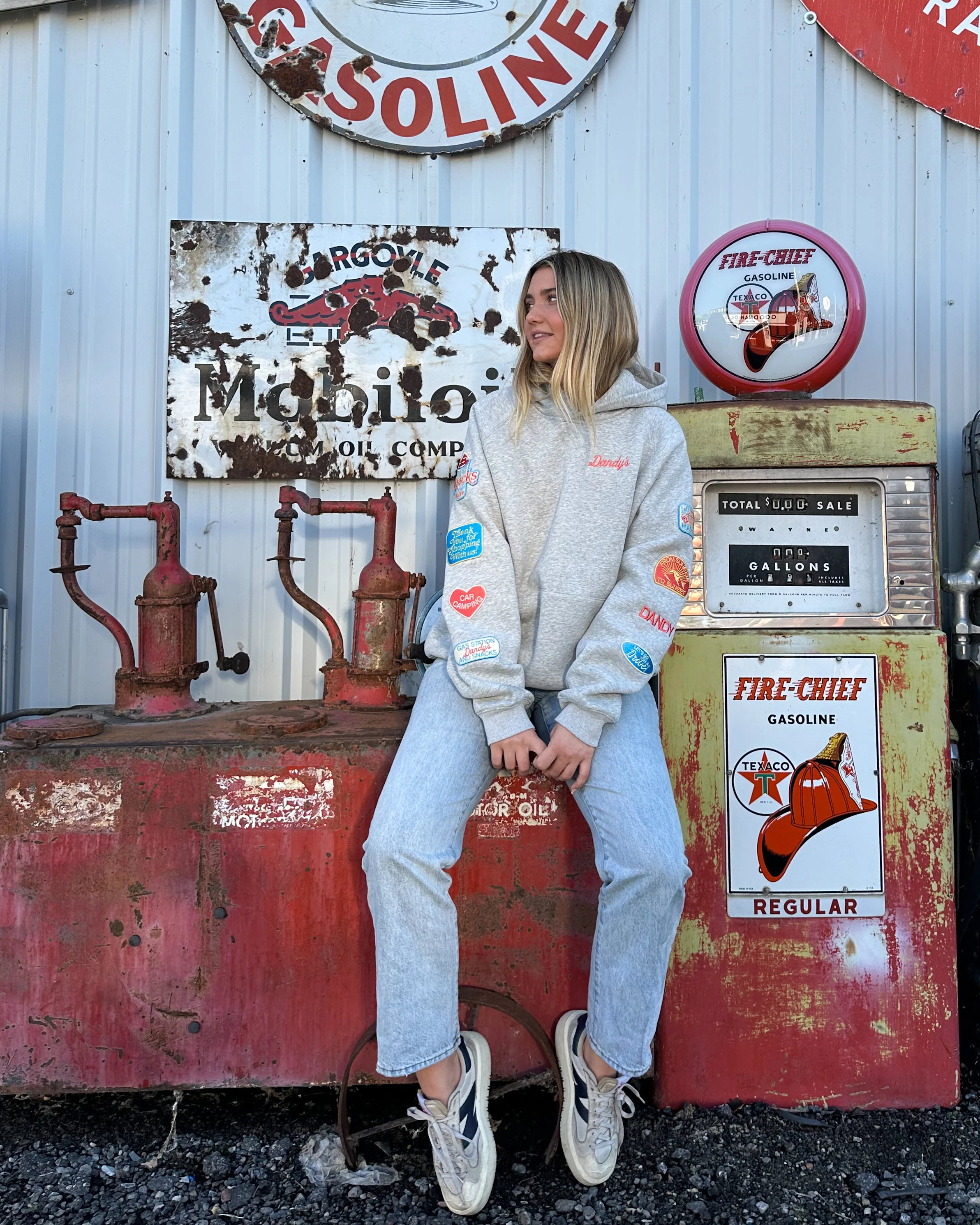 "Road Trip!" Oversized Lux Hoodie in Dark Heather - Image 6