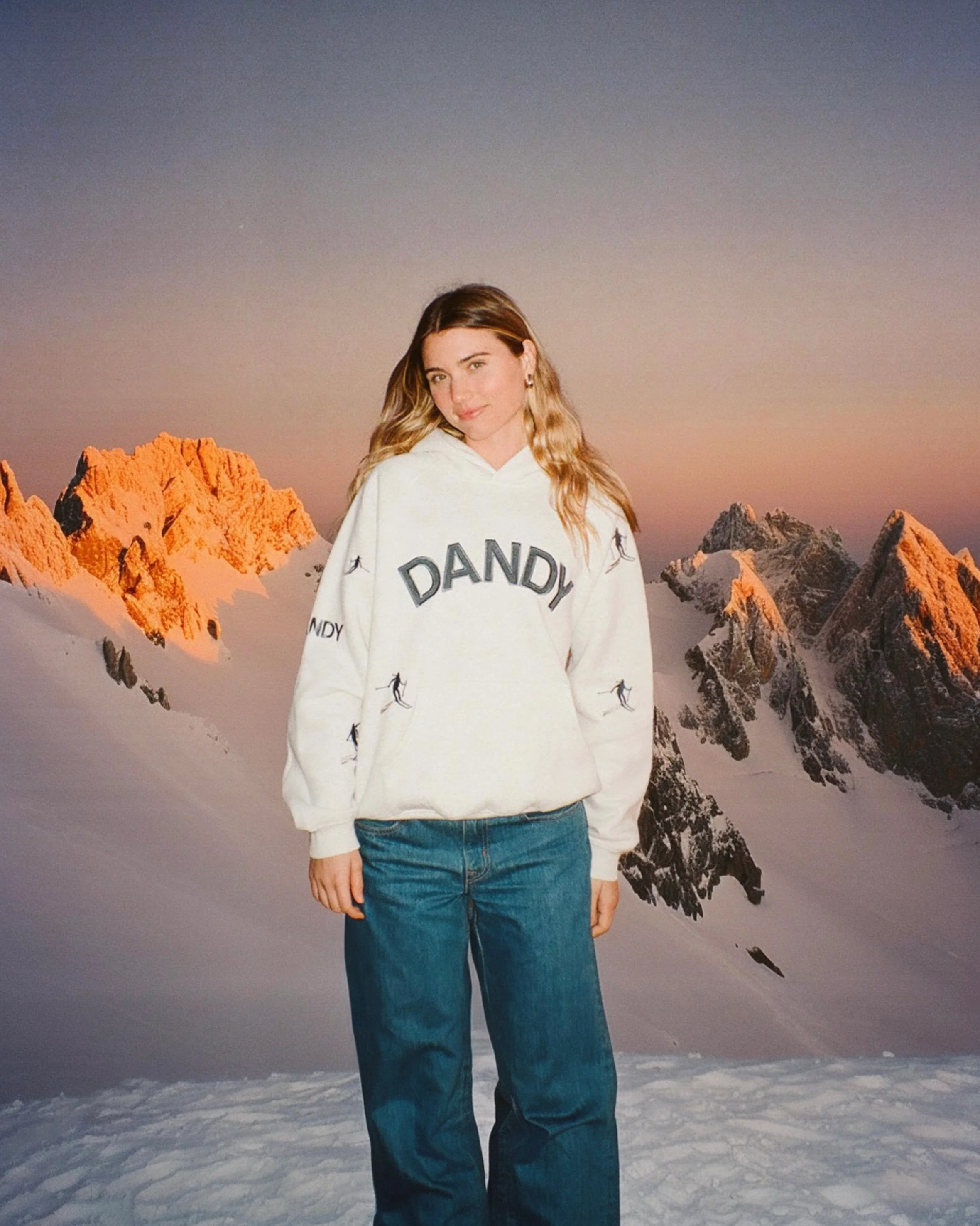 "Snow Day" Oversized Lux Hoodie in Heather Gray - Image 2