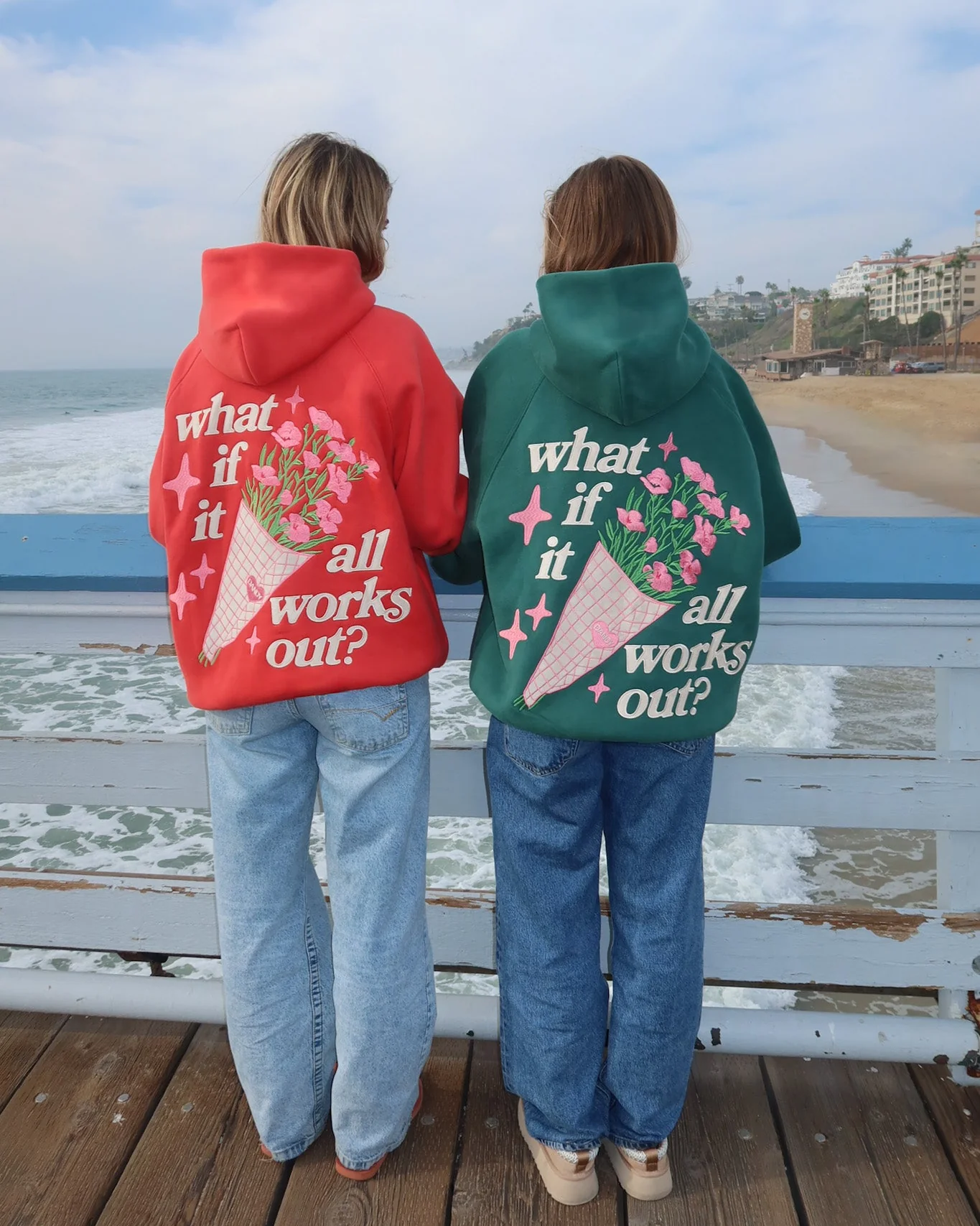"What If" Oversized Lux Hoodie in Green - Image 15