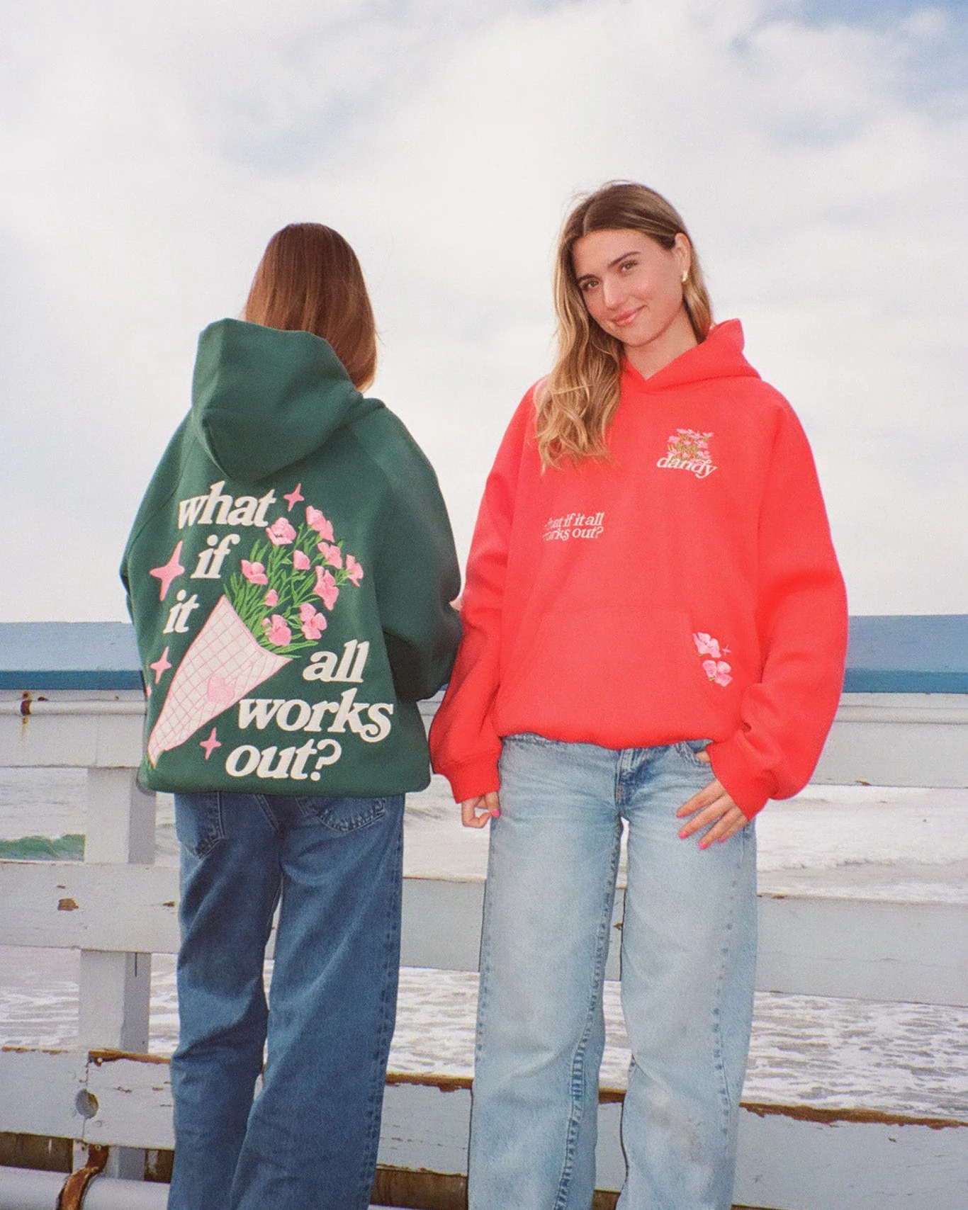"What If" Oversized Lux Hoodie in Red - Image 11