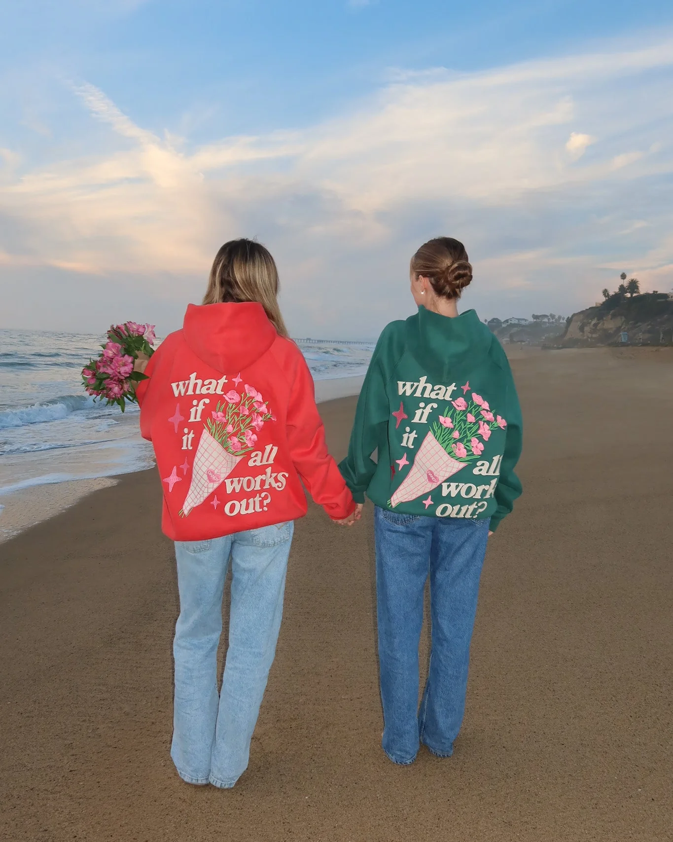 "What If" Oversized Lux Hoodie in Red - Image 8