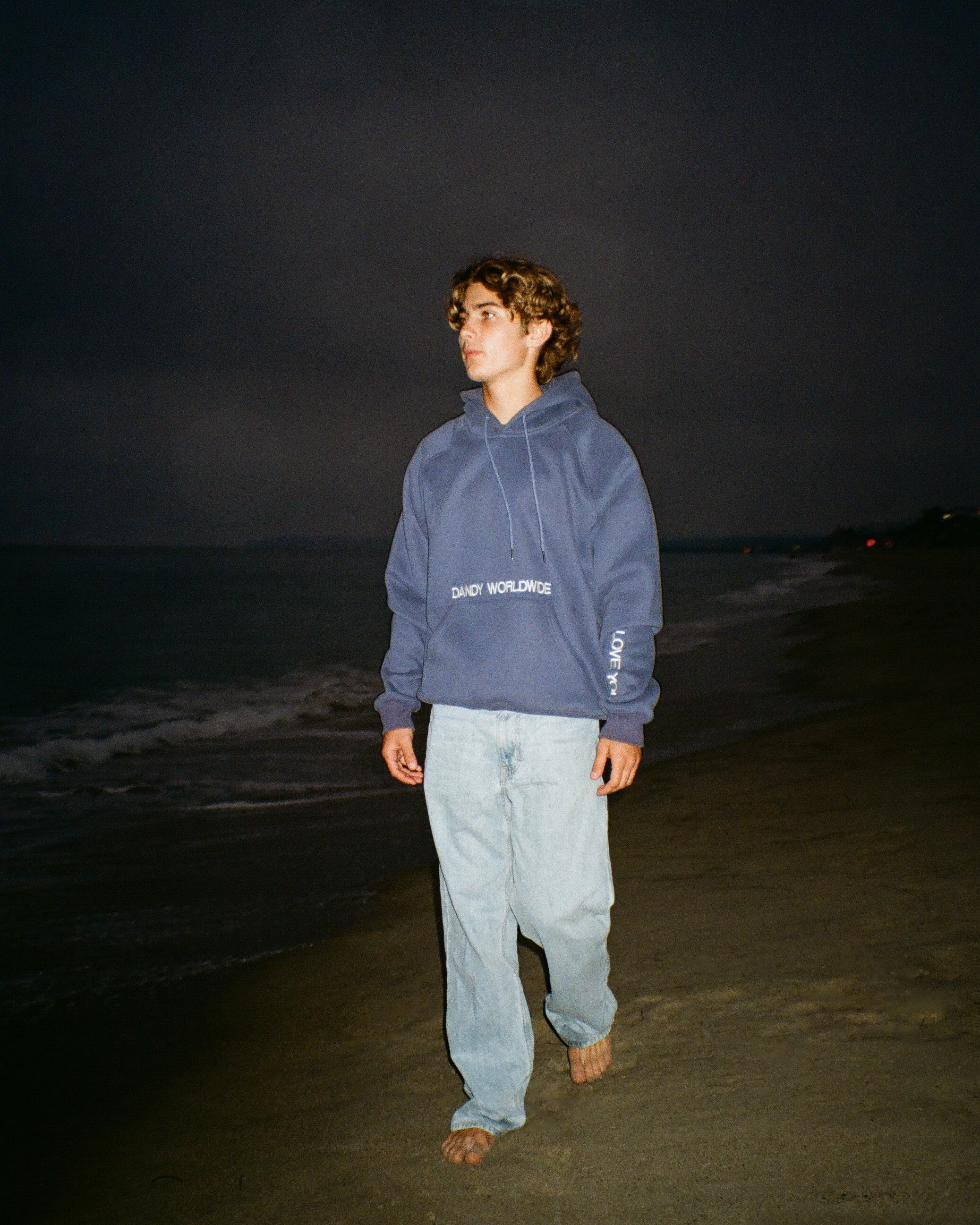 "Words of Affirmation" Oversized Lux Hoodie in Blue - Image 9