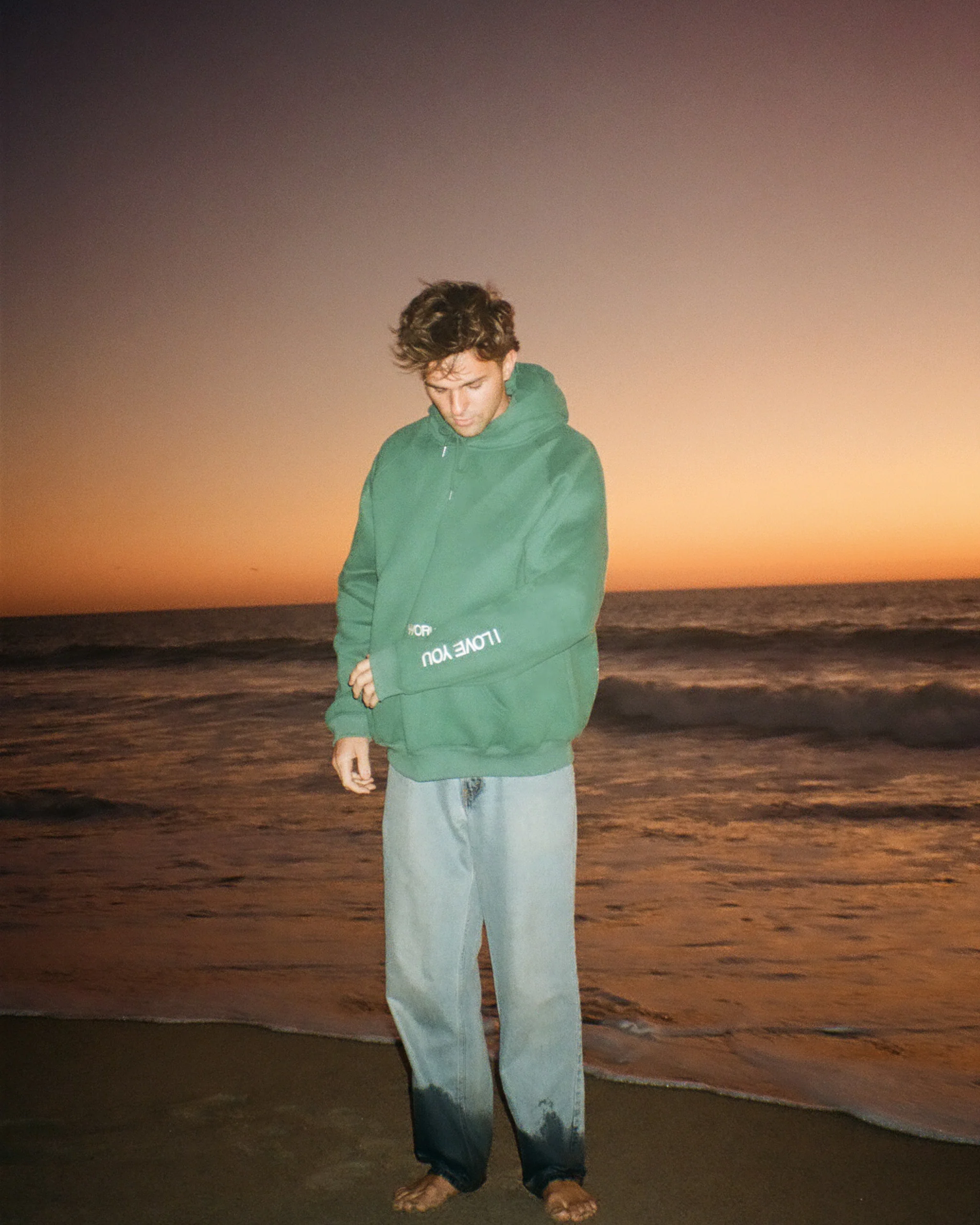 "Words of Affirmation" Oversized Lux Hoodie in Green - Image 13